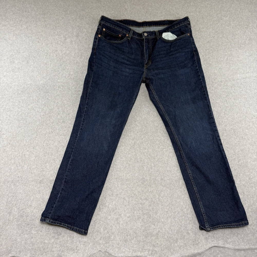 Levis Jeans Mens 38x32 Blue 514 Slim Straight Leg Dark Wash Cotton Denim Indigo